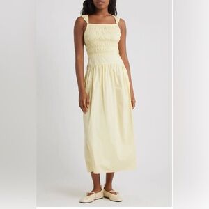 Topshop Yellow Midi Dress